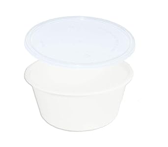 Juego de 500 vasos para microondas (500 ml, con tapa de plástico ...