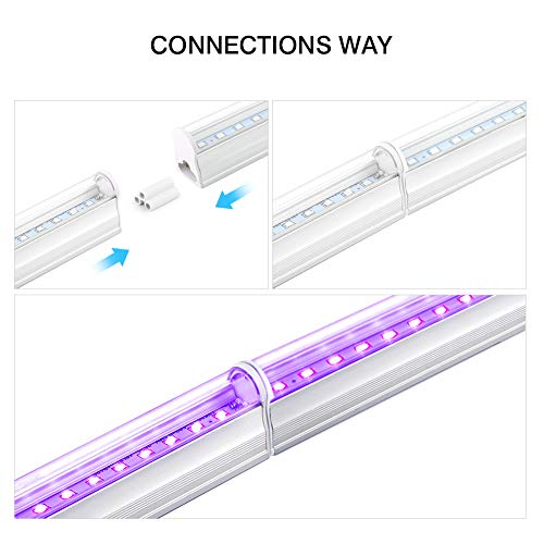 UV LED Black Light, LaluceNatz 10W/24' Portable Blacklight Fixtures for Authentication Currency Stain Detector and UV Poster UV Art Glow in The Party Supplies (Black Light Bulbs)