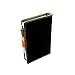 Best Refillable Journal with Pen + Organization Pocket - Stitched Faux Leather – Hook & Loop Clasp - 80 page lined journal - 7.5 x 5.5-inch – Ideal for Reflection, Travel, Sketching - Black