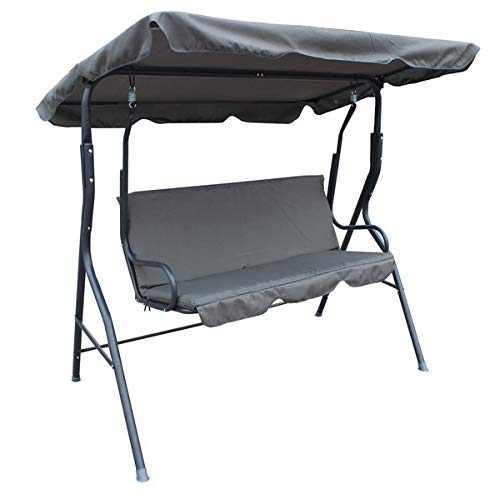 LEX Hollywoodschaukel Gartenschaukel Schaukelbank (Anthrazit)