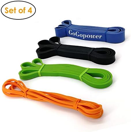 GogoPower Pull Up Assist Bands –Heavy Duty Resistance Bands – Mobility and Powerlifting Bands – Perfect for Body Stretching, Powerlifting and Resistance Training- Single or Set