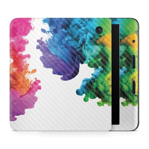 Carbon Fiber E-Reader Skin Compatible with Kobo Libra Colour (2024) - Aqua Pain…