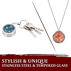DND Dice Set Locket/Keychain - 3 Polyhedral Mini