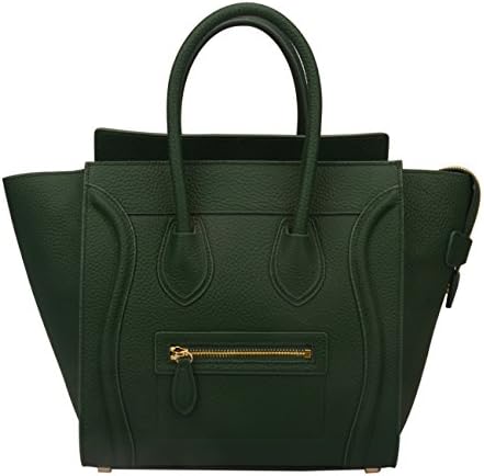 Ainifeel Women's Genuine Leather Smile Top Handle Handbag Purse