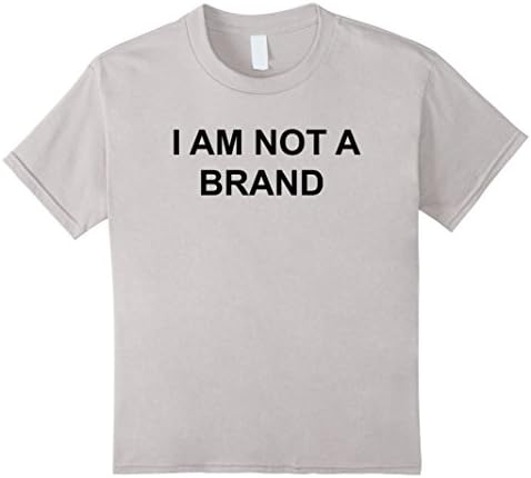 unisex-child I AM NOT A BRAND FUN REBEL T-SHIRT 8 Silver