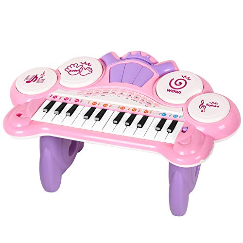 TWFRIC Kids Keyboard Piano Toy, 24 Key Multifunction Electronic Keyboard Piano Musical Instrument Teaching Toys Birthday Christmas Day Gifts for Kids