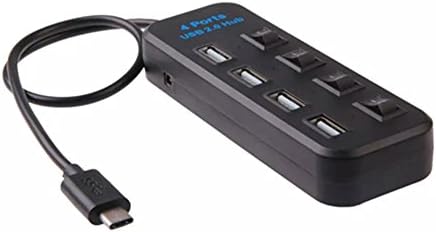 CAMAC USB 3.1 Type C USB-C Multiple 4 Port USB 2.0 Hub Adapter With Switch For New 12 inch Macbook MacOS and Other Type-C Supported Devices