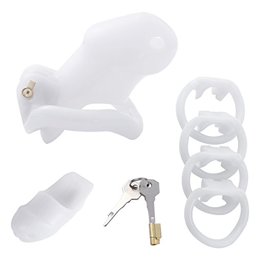ACSUSS Men's Medical Grade Resin Birdcage Enhancer C-Strap Briefs Gay Underwear White One Size