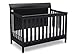 Delta Children New Haven 4-in-1 Convertible Baby Crib, Ebony