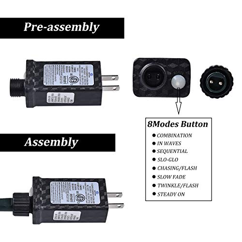 Icicle Lights, Christmas Fairy Hanging Lights 306 LED, 8 Modes Window Curtain Lights Outdoor, Falling Lights for Wedding Party Garden Home Bedroom Indoor/Outdoor Decoration (Warm White)