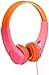 Amazon Basics Volume Limited On-Ear Headphones for Kids - Pink/Orange