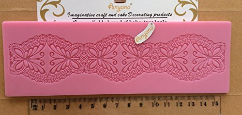Butterfly baking Fondant sugar lace Silicone Mat wedding Cake Decorating mold edible Lace Embossed Sugarcraft Tools for cupcake topper decoration Anyana