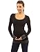 PattyBoutik Mama Trim Scoop Neck Maternity Tunic Top (Black with Gray S)