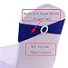 SheYang 100PCS Royal Blue Stretch Chair Sashes Bows Elastic Chair Bands with Buckle Slider Sashes Bows for Wedding Hotel Banquet Birthday Party Decorations (100PCS, Royal Blue)