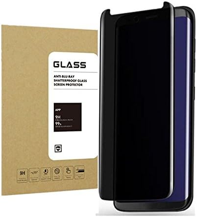 For Galaxy S8 Plus Privacy Anti Spy Screen Protector, Boogak 9H Hardness, Anti-Scratch, Anti-Fingerprint, Easy Install Tempered Glass Screen for Samsung Galaxy S8 Plus Black