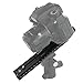 Haoge 200mm Nodal Slide Double Dovetail Focusing Rail Plate with Metal Quick Release Clamp and 60mm Plate for Camera Panoramic Panorama Close Up Macro Shoot fit Arca Swiss RRS Benro Kirk