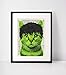 The Hulk Cat Superhero Kids Bedroom Wall Decor, Vintage Wall Art Upcycled Dictionary Art Print Poster For Kids Room Decor 8x10 inches, Unframed