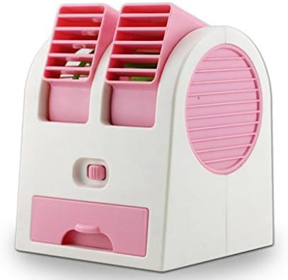 1PCS Adjustable Aircon Dual Air Outlet Mini Table with USB Plug and Built-in Battery Box, Fan Portable Mini Aircon Fan for Home and office School (with Free Gift)