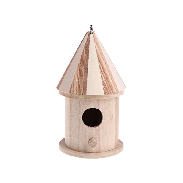 A0127 - Casetta per uccelli in legno, motivo: cinciallegre