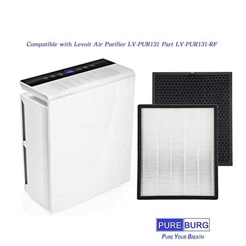 PUREBURG 2Pack Replacement HEPA Filter Kit Compatible with Levoit Air