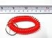 JKing Set of 12 New Plastic Stretch Wrist Key Coil Wrist Band Key Ring Key Chains Key Holders for Outdoor Sport (Red)
