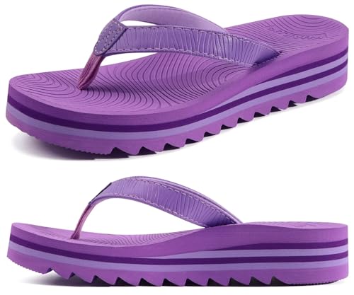 KuaiLu Women's Arch Support Flip Flops