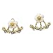 XINSHUN Women Fashion Accessories Cute Stud Earrings Boucle d'oreille Femme Flower Earrings Gold Bijoux Jewelry(rose golden)