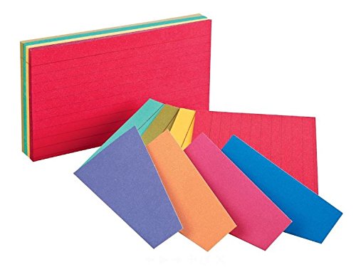 Oxford Extreme Index Cards, 3 x 5 Inches, Assorted Colors, 100 per pack, Pack Of 5, 500 Cards Total (04736) - Bundle Includes a Letter Opener - Thumbnail 2