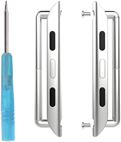 For Apple Watch Series 3/2/1 42MM Metal Connection Watch Band Connection Adapter,Tuscom (Silver)