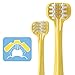 babyease Children 3 Sided Toddler Toothbrush Kids Toothbrush Soft Wrap-Around Baby Toothbrush 12 Months and Up Training Toothbrush Saving Time for Baby Tooth Brush - Yellow