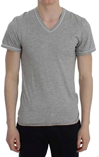 Ermanno Scervino Gray Modal Stretch V-Neck Underwear T-Shirt
