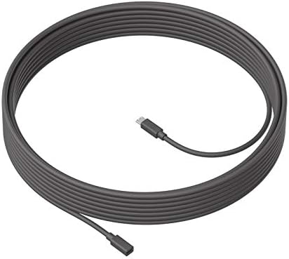 Logitech MeetUp Microphone Extension Cable 10 m, Black, 10 meters