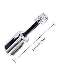 Favourde   Cable de teléfono móvil con desenredos, 5 unidades, color negro, 360 grados, extensible y giratorio