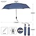 Saiveina Umbrella,Travel Umbrella 8 Ribs 210T Folding Waterproof Umbrellas Women and Men Auto Open Close Umbrella (Blue)