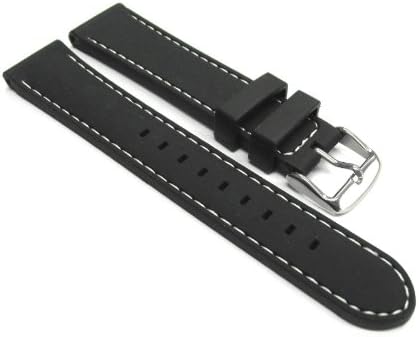 20mm Soft Rubber Diver Band Strap for Tag Heuer Black W/s6p