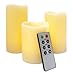 Flameless LED Candles - 3 Mooncandles with Remote Control