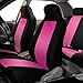 FH Group Car Seat Covers Front Set Cloth - Car Seat Covers for Bucket Seats 1 Piece SeatCover,Universal Fit Car Seat Cover,Washable Car SeatCover,Automotive Seat Covers for SUV,Sedan,Van Pink