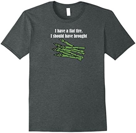 Mens Flat Tire I Should Have Brought Asparagus Pun T Shirt 3XL Dark Heather