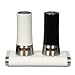 IGGEL Home Salt and Pepper Shaker Set - MAGNETIC Open Close Mechanism, Easy Flow of Herbs, Adjustable Pour Holes, Mess Free, Modern Design (Black, White)