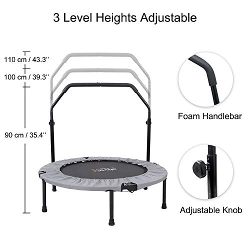 ATIVAFIT 40Inch Folding Trampoline Mini Rebounder Suitable for Indoor