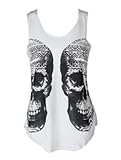 vip Women's Double Aztec Skull Vest Top