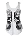 vip Women's Double Aztec Skull Vest Top