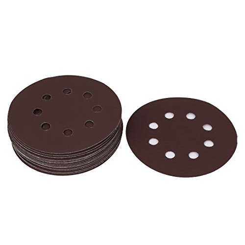 uxcell 5-inch Dia 1500 Grit 8 Holes Abrasive Sanding Disc Sandpaper 20pcs