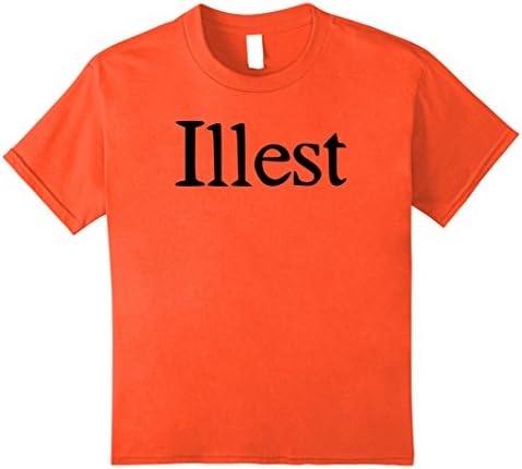 Kids Illest - Black Letters - Cool Graphic T-Shirt 8 Orange