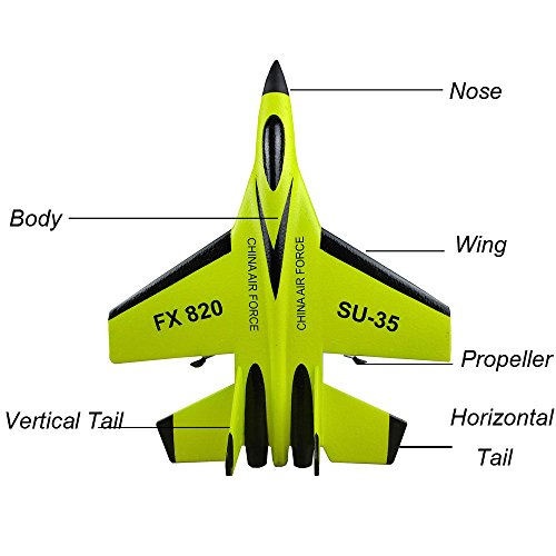 Wotryit SU-35 RC Remote Channel Remote Control Airplane, RC Plane Drone with 2.4GHZ Control Flying Paper Aircraft Toys Indoors & Outdoors Easy to Fly
