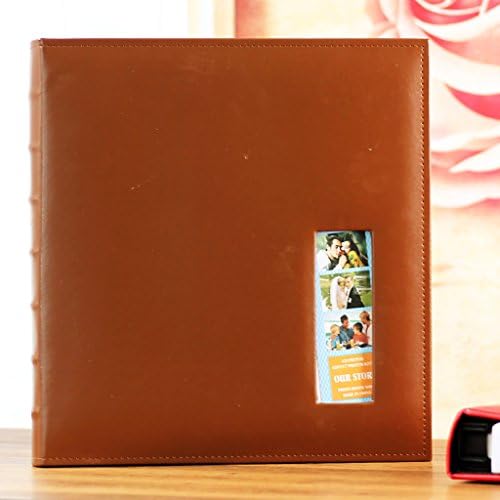 LANNA SHOP- Creative Photo Album, Wedding Anniversary Memo PU Album, For 620 Photos ( Color : Brown )