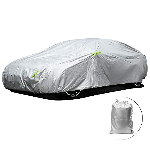 Acelane Car Covers Sedan Cover Outdoor Indoor Storage All Weather Vehicle Cover All Season UV Protection Waterproof Windproof Snowproof Dustproof Full Car Covers 6 Layers Universal Fit Up to 209''/244