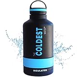 The Coldest Water Bottle 64 oz Vacuum Insulated Stainless Steel Hydro Travel Mug - Ice Cold Up to 36 Hrs / Hot 13 Hrs Double Walled Flask - With Strong Cap