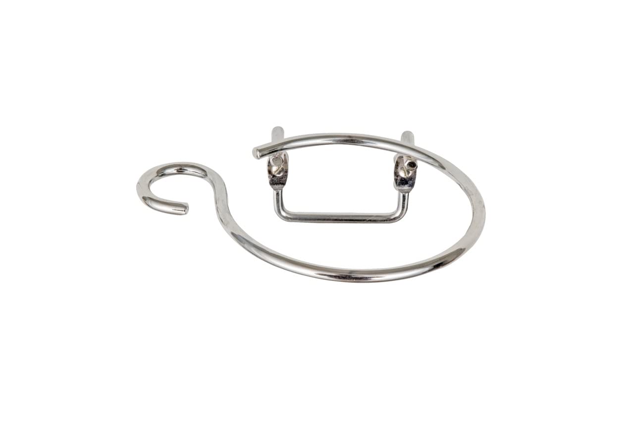 Wenko 18280100 Hair dryer holder Milano with cable holder, for wall mounting, Metal Steel, 12 x 4.5 x 11 cm, Chrome