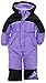 iXtreme Little Girls' Toddler Snowy Hill Havyweight Waterproof 1-Piece Snowsuit, Purple, 2T